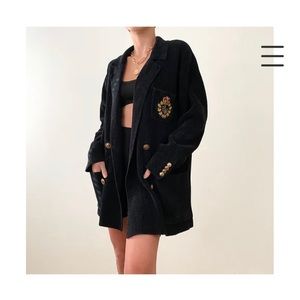 Vintage Lauren Ralph Lauren Velour Corduroy Blazer Ws Large